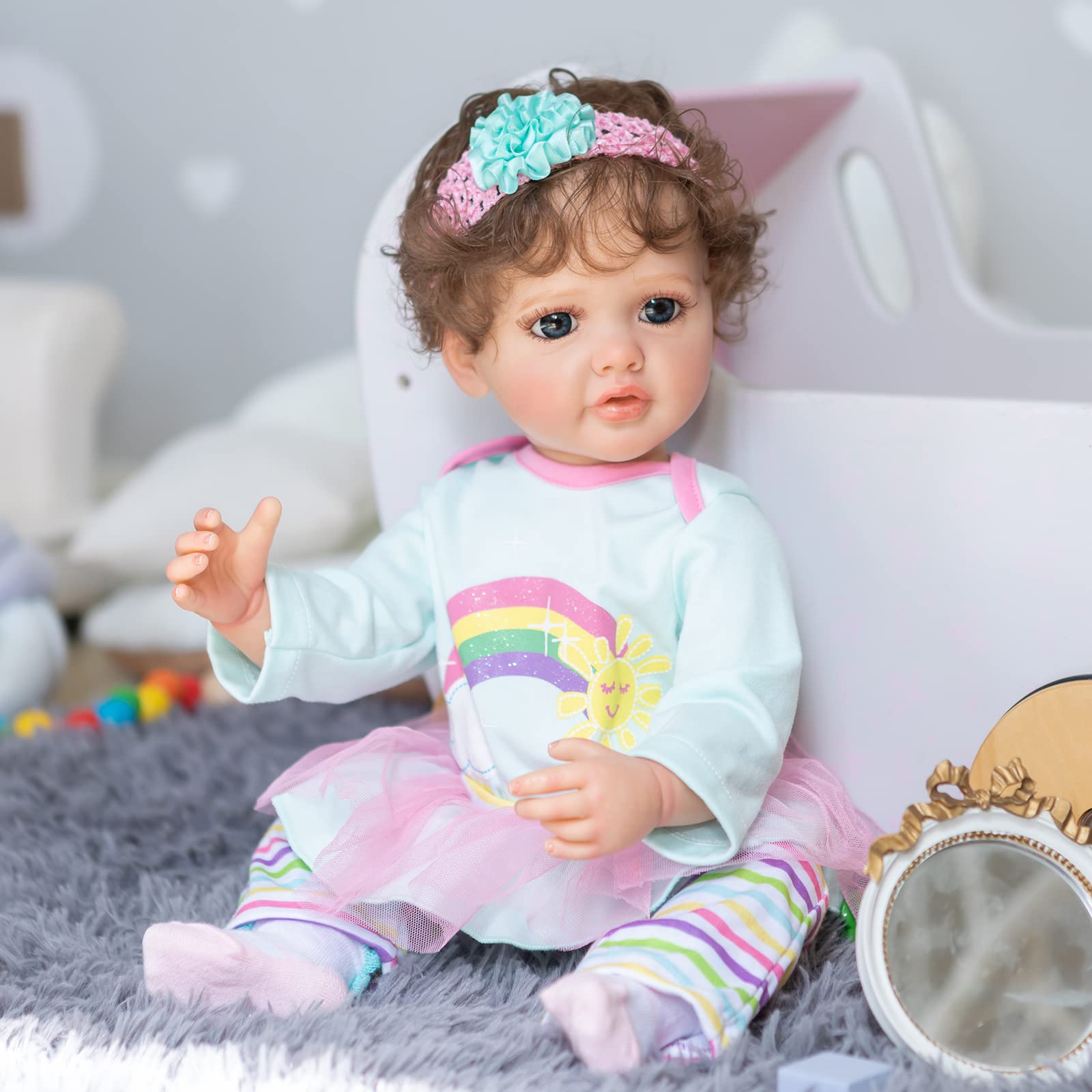Amazon.co.jp: リボーンドール22インチ加重赤ちゃんリアルなリボーン